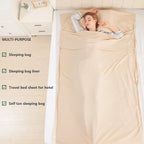 Sleeping Bag Liner Camping Adult Sleep Sack Lightweight Travel Sheet for Hotel Bed Compact Ultralight Essential Cleaning Supplies Kit Travel Bedding Set for Backpacking
