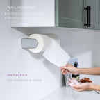 simpletome Paper Towel Holder ONE Hand Tear Adaptive Tension Arm Adjustable Length 9.4-11inch/24-28cm (Silvery)
