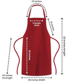 Avalon Kitchen Aprons for Men - 100% Polyester Chef Apron Women with Extra Long Ties - Cooking Aprons for Women & Mens Apron