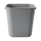 Rubbermaid Commercial Products Deskside Wastebasket/Trash Can, 3.25-Gallon/13-Quart, Gray, Plastic, for Bedroom/Bathroom/Office, Fits Under Desk/Sink/Cabinet