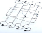 Szxc 2 Pack Foldable Tank Top Closet Organizer Hangers - Keep Things Shaped - for Bras, Cami, Bathing Suits, Belts, Ties, Strappy Dress, Pajamas & More - Chrome with Black Vinyl - 360 Degree Rotated