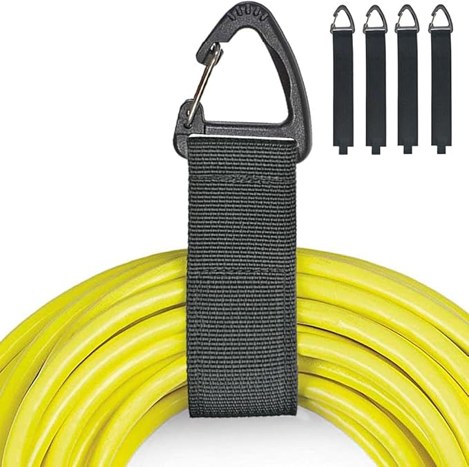 ZTSXLLIM Extension Cord Holder Organizer(4 Pack XL), Hose Hanger for Garage Organization and Storage, 16-Inch Heavy Duty Storage Straps, Garage Gadgets for Men