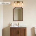 WallBeyond Wood Bathroom Mirrors for Wall Mounted, 20" x 30" Rustic Wood Frame Wall Mirrors Decorative for Living Room or Bedroom Vanity Mirror (Walnut)