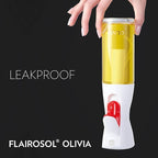 OLIVIA SIGNATURE Advanced Kitchen Oil Sprayer Technology, Fine Mist & Portion Control, Refillable Glass Olive Oil Cooking Spray Bottle for Air Fryer, Salad, BBQ, 130ml (Gold Print)