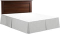 Bed Skirt - 100% Cotton 800 Thread Count Box Pleated Bed Skirt - Luxury Pleated Dust Ruffle, Hotel Quality Modern Bed Skirt, Easy Fit with 12 Inch Tailored Drop, RV King, Light Grey