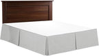 Bed Skirt - 100% Cotton 800 Thread Count Box Pleated Bed Skirt - Luxury Pleated Dust Ruffle, Hotel Quality Modern Bed Skirt, Easy Fit with 12 Inch Tailored Drop, Full XL, Light Grey