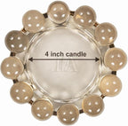 Alice Lane Original Bubble Candle Dish Large – Chic Amber Glass Candle Dish for Home Decor – Decorative Modern Candle Holder for Small Candles & Diffusers