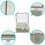 Zulkit Junction Box ABS Plastic Waterproof IP65 Electrical Boxes Hinged Shell Outdoor Universal Project Enclosure with Mounting Plate and Wall Brackets Grey (390x290x160 mm)
