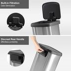 21 Gallon Kitchen Trash Can (80 L), Stainless Steel Garbage Can with Soft-Close Lid & Foot Pedal, Large Step-on Waste Bins Trash for Home Office