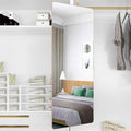 Generic Hideaway Closet Mirror, Retractable Full Length Mirror, 51"" x 16"" Wall Mounted Mirror, Suitable for Bedroom, Locker Room, Cloakroom - Rose Gold