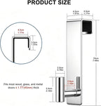 HUFEEOH Shower Door Hooks, Heavy Duty Stainless Steel Over The Glass Door Hanger, T Shape Bathroom Towel Robe Coat Rack Hooks, Tool-Free Installation (Fits 1-3/4" Thick Door - T Shape - 2 Pack)