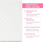 Sdpeia Under Sink Mat 22"×19" Waterproof Silicone Cabinet Liner & Sink Protector for Kitchen & Bathroom, Multi-Purpose Organizers Tray for Pets, Laundry, Cat Litter Mat, White