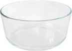 Pyrex 7203 7 Cup Glass Bowls & 7402-PC Cadet Blue Food Storage Replacement Lids (2-Pack) - Made in USA