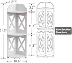 J JINXIAMU Corner Shelf Stand, Storage Organizer Great for Bathroom, Corner Shelf Perfect for Small Space,Waterproof Stand Also Use for Toilet Paper Stand,White