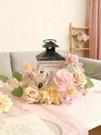 Artificial Flowers, Light Pink Silk Fake Flowers for DIY Wedding Bridal Bouquets, Wedding Cake Flowers for Table Centerpieces Baby Shower Birthday Party Home Decorations