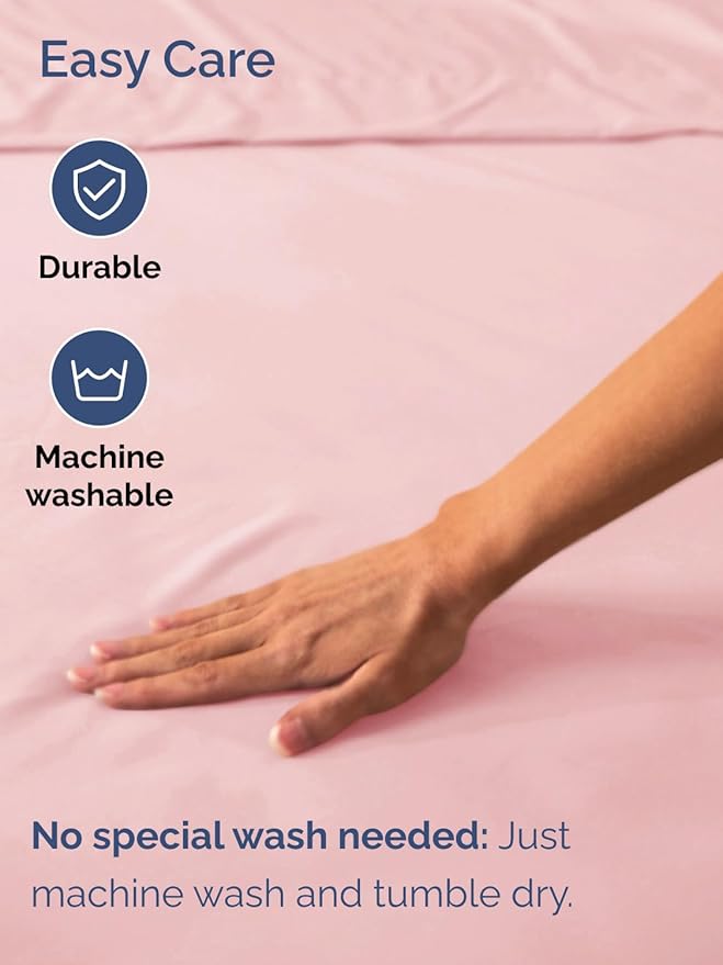 Extra Deep Cal King Fitted Sheet - Hotel Luxury Single Fitted Sheet Only - Easily Fits 18 inch to 24 inch Mattress - Ultra Soft, Wrinkle Free with Extra Deep Pockets - Breathable & Comfy - Baby Pink