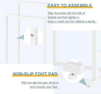Towel Rack, 2 Tier Stainless Steel Towel Racks Stand for Bathroom, Hand Towel Drying Rack Holder, Towel Bar Stand Blanket Rack, White