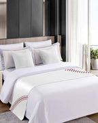 Baseball Sports Texture Bed Runners for Bedroom Hotel,Decorative Bedding Scarf White Red Lines Bed End Blanket Bedding Runner Scarves for King Size Bed,102x20in