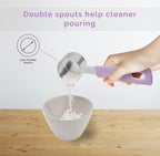 CuttleLab Measuring Cups and Measuring Spoons Set of 14 - Stainless Steel Measuring Cups and Spoons Set, Includes 1/8 Teaspoon Measuring Spoon, 1/8 Cup Measuring Cup, Leveler Dry (14,Cotton Candy)