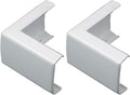 Wiremold Plastic Nonmetallic Raceway, Extending Power, On-Wall Outside Elbow, White, NMW8 (Pack of 2)