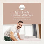 Whisper Organics, 100% Waterproof Mattress Protector - Pique Textured Weave, Breathable Soft & Durable - King Mattresses Cover - GOTS Certified Organic - White, 17" Deep Pocket, 78x82 Inch