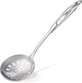 Zulay Kitchen Stainless Steel Slotted Spoon - 14.5” Large Skimmer Frying Spoon for Draining & Serving - Heat-Resistant, Rust-Proof & Dishwasher Safe Kitchen Utensil for Everyday Use