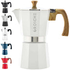 GROSCHE Milano Stovetop Espresso Maker Moka Pot 6 espresso Cup, 9.3 oz Blue
