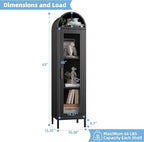 METAN Tall Metal Arched Display Cabinet