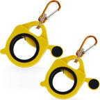 Zip Tie Holder Organizer Cable Tie Organizer Holder for Tool Belt Strong Efficient Solution for Electrician Zip Ties Holder Reusable Portable Safety(Yellow, 2 Pack)