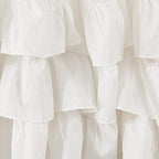 Brandream Crib Skirt Triple Layer Cotton Nursery Bed Skirt for Baby Girls Boys Toddler Bedskirt Solid White Dust Ruffle