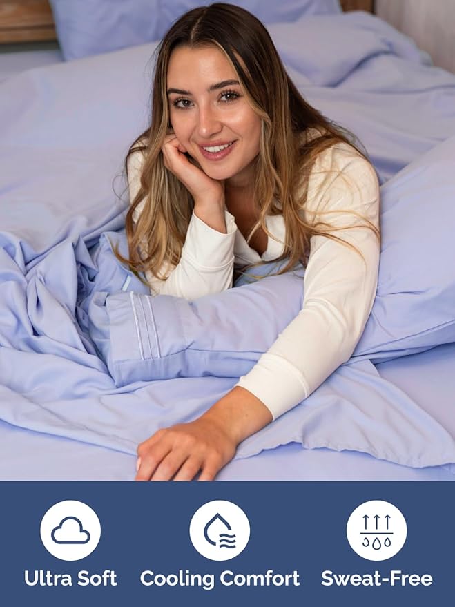 Extra Deep Cal King Fitted Sheet - Hotel Luxury Single Fitted Sheet Only - Easily Fits 18 inch to 24 inch Mattress - Ultra Soft, Wrinkle Free with Extra Deep Pockets - Breathable & Comfy - Lavender