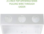 Legrand - OnQ 14 Inch Cable Management, In-Wall 20-Gauge Media Box, Structured Wiring Enclosure with 2.5 Inch Openings for Wires, Glossy White, EN1400