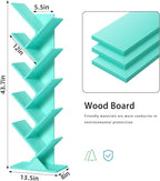 SHEEPAM 10 Tier Tree Book Shelf, Floor Standing Wood Bookshelf