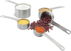 Measuring Cups Set 5, 18/8 (304) Stainless Steel Measuring Cups Set for Baking & Kitchen, Dry & Liquid Metric & US Measure Cup with 1/8 Cup & 1/3 Cups