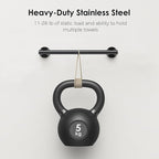 FORIOUS Towel Bar Wall Mounted, 12 inch Stainless Steel Towel Racks for Bathroom, Includes Wall Mounting Hardware (Matte Black, Total Length 14 Inch)