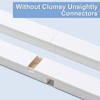58in Cord Hider, Cable Hider, Cord Covers for Wires on Wall, Paintable Cable Cover Raceway, Wire Hiders for TV on Wall, Cord Concealer, Cord Cable Management, 4X L14.5 W0.96 H0.58in, White