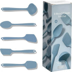GIR: Get It Right 5-Piece Silicone Ultimate Kitchen utensils set - Ladle, Spatula, Flip, Spoon & Spoonula - Non toxic cooking utensils for Nonstick Cookware, Cooking and Baking - Slate