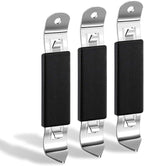 KTOJOY 3 Pack Magnetic Bottle Openers Stainless Steel Flat Bottle Opener, Solid and Beer Openers Small Bottle Opener Can Tapper with Magnet for Camping and Traveling