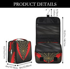 AUUXVA Kids Hanging Toiletry Bag for Boys - Waterproof Travel Cosmetic Organizer Makeup Pouch for Girls Shower Wash Bags with Hanging Hook Toiletries Storage Bag(Spider Web)