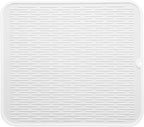 MicoYang Silicone Dish Drying Mat for Multiple Usage,Easy clean,Eco-friendly,Heat-resistant Silicone Mat for Kitchen Counter or Sink,Refrigerator or Drawer Liner White XL 18 inches x 16 inches