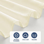 King Bed Skirt, Elastic Wrap Around Bed Skirt King Size, Bed Skirts for Adjustable Bed, Easy Fit with 14" Drop Length Tailored Drop Dust Ruffle (Light Yellow)