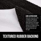 GORILLA GRIP Bath Rug Mat 30x20, Thick Soft Absorbent Chenille, Quick Dry Microfiber Mats, Rubber Backing Washable Shower Floor Rugs, US Designed Bathroom Bathmat Home Decor Accessories, Black
