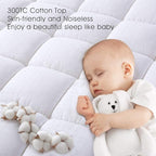EASELAND Twin Size Mattress Pad Pillow Top Mattress Cover Quilted Fitted Cooling Protector Single Cotton Top 8-21" Deep Pocket (39x75 Inches, White)