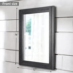 AAZZKANG Black Mirrors for Wall Rectangle Wood Framed Decorative Wall Hanging Mirror for Bedroom Living Room Bathroom Home Entryway