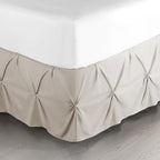 Nestl Linen Bed Skirt Twin Size, Pinch Pleat Twin Bed Skirt, 14" Inch Drop Twin Bedskirt, Hotel Quality Linen Bed Skirts, Premium Microfiber Bedskirt for Twin Bed, Linen Twin Bed Skirt