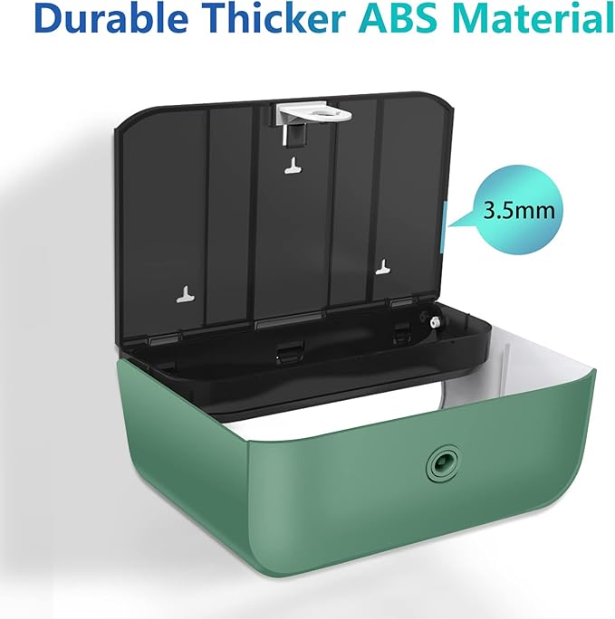 Paper Towel Holder Wall Mount: Commercial Paper Towel Dispenser for Multifold/Trifold/c Fold Hand Paper Towel, Adhesive Paper Towel Holder No-Hole Installation 200 Sheets