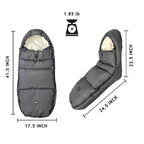 CozyMe Stroller Footmuff - Adjustable Winter Stroller Blanket Evolution for Toddler, Multi Purpose Fleece Lined Warm Hooded Bunting Bag for Baby, Water Repellent | (6M - 4T)