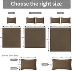 Easy-Going Full/Queen Size Reversible Quilt Set with 1 Quilt and 2 Pillow Shams, Soft Bed Quilt Cover, Water Resistant Lightweight Microfiber Bedspread, Stain Resistant, Olive Leaf-Camel/Ivory