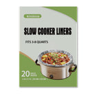 Slow Cooker Liners 20pcs, Large 13“ x 21” Disposable Cooking Bags for 3QT to 8QT Slow Cookers, Cooking Tray for Oval and Round Pots (20)