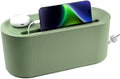 Cable Management Box,Desk Cord Organizer with Groove Cover,Plastic Cord Hider Box,Large Cable Box Organizer,Power Socket Management for TV/Computer/Router/Games Console Cable Storage (Green)